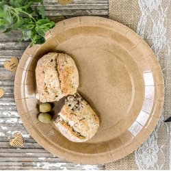 Natur Tallerkener 23 cm. / 6 Stk.