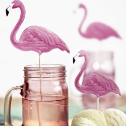 Flamingo Kagepynt / 6 Stk. 