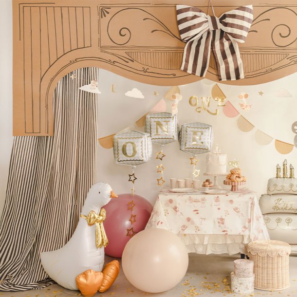  G�s m/ Guld Sl�jfe Folieballon 72 x 91 cm.