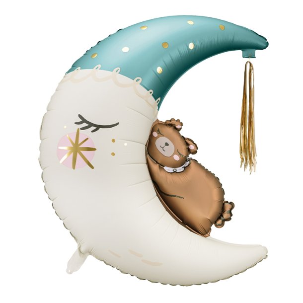 Folieballon M�ne m. Bamse Bl� 80 x 98 cm. 