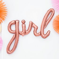 'Girl' Folieballon 77 x70 cm/ Rosegold