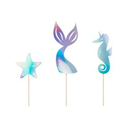 Havfrue Kagetopper - Iriserende 