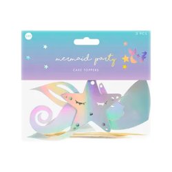 Havfrue Kagetopper - Iriserende 