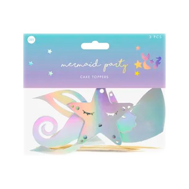 Havfrue Kagetopper - Iriserende 