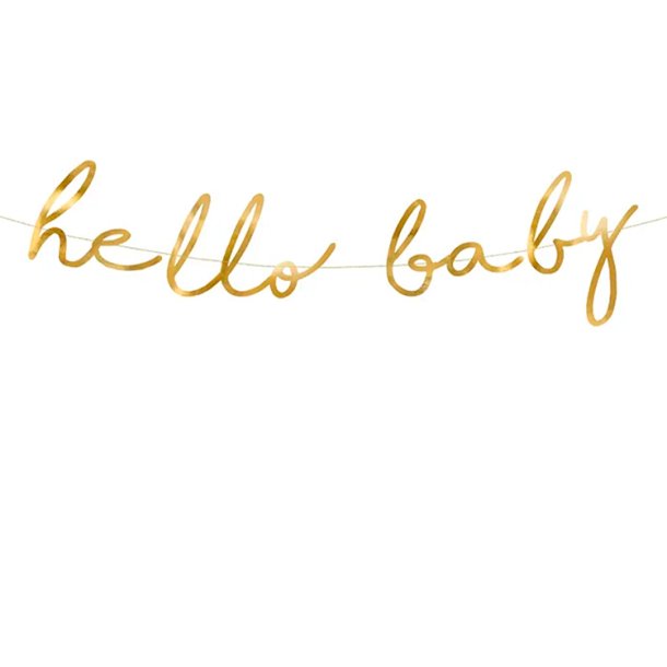 Little Star "Hello Baby" Guirlande / Guld