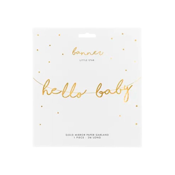 Little Star "Hello Baby" Guirlande / Guld