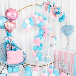 Hjerteformet Folieballon " Mom to Be" / Lysebl 35 cm.