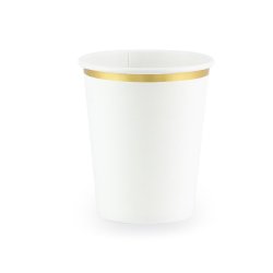 Hvid M. Guldkant Papkrus 6 Stk. 