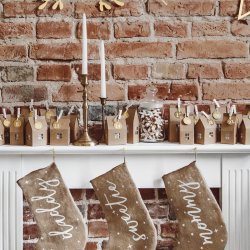 Julekalender Huse Natur/ 24 Stk.