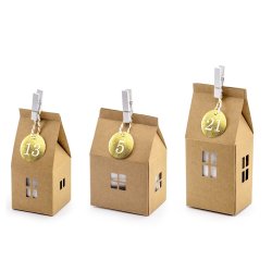 Julekalender Huse Natur/ 24 Stk.