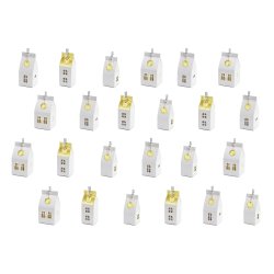 Julekalender Huse Hvid/ 24 Stk.