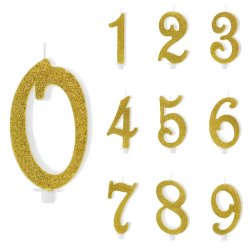 Kagelys Tal/ Guld 0-9