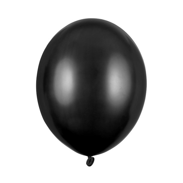 Latex Ballon Metallic Black 30 cm.