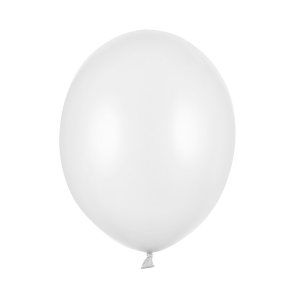 Latex Ballon Metallic Pure White 30 cm.