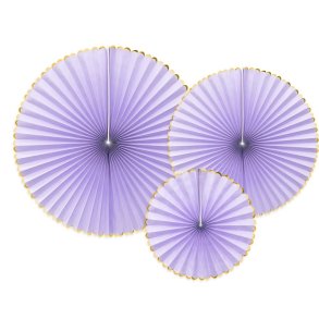 Rosetter/ 3 Stk. Lilla M. Guldkant