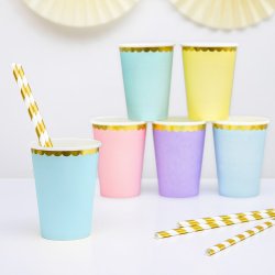 Lysebl M. Guldkant Papkrus / 6 Stk.