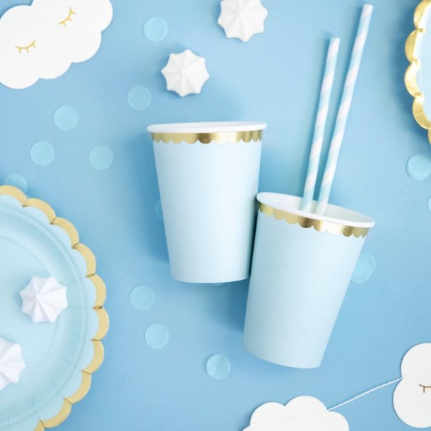 Lysebl M. Guldkant Papkrus / 6 Stk.