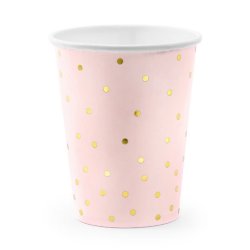 Rosa M. Guld Dots Papkrus / 6 Stk.
