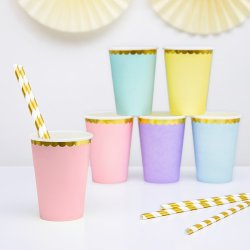 Lyserd M. Guldkant Papkrus./ 6 Stk.