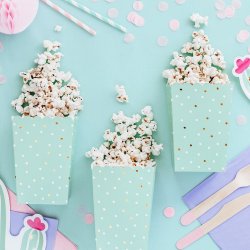 Mint Prikket Popcornb�ger / 6 Stk. 