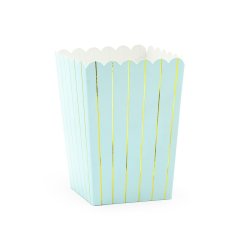 Lysebl Stribet Popcornbger / 6 Stk. 