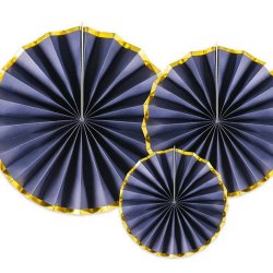 Rosetter/ 3 Stk. Navy M. Guldkant 