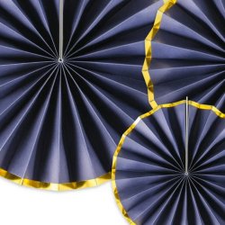 Rosetter/ 3 Stk. Navy M. Guldkant 