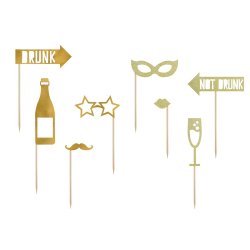 Photo Booth Props / Guld