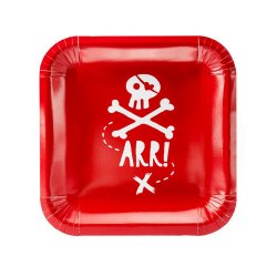 Pirat Tallerkener 20 Cm/ 6 Stk.