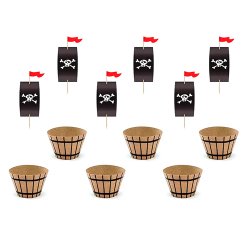 Pirat Cupcake Kit / 6 stk.
