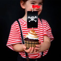 Pirat Cupcake Kit / 6 stk.