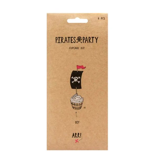 Pirat Cupcake Kit / 6 stk.