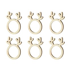 Rensdyr Servietringe Tr / 6 stk.