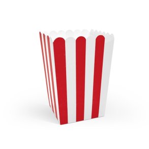 Rdstribet Popcornbger / 6 Stk. 