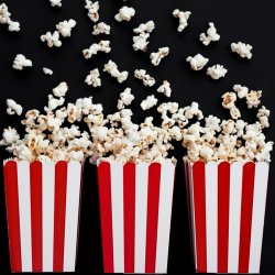 Rdstribet Popcornbger / 6 Stk. 