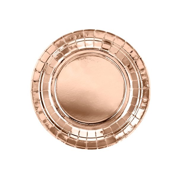 Rosegold Tallerkener 18 Cm./ 6 Stk.