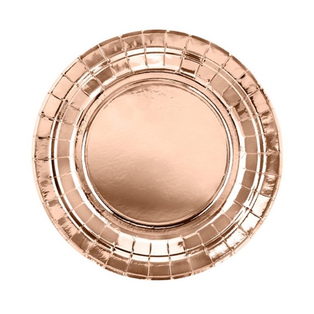 Rosegold Tallerkener 23 Cm./ 6 Stk.