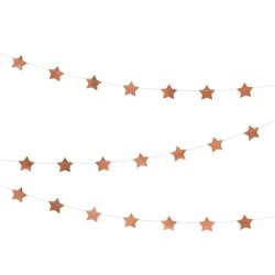 Rosegold Stjerne Guirlande 3,6 M.