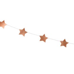 Rosegold Stjerne Guirlande 3,6 M.
