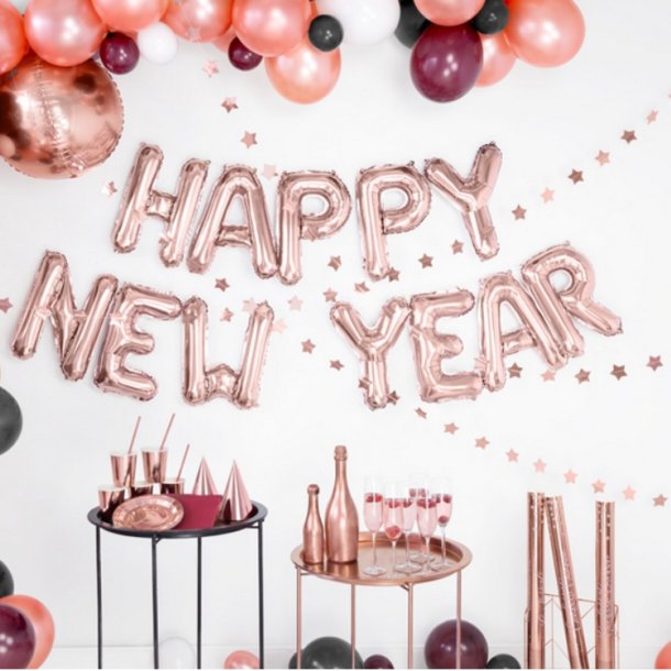 Rosegold Stjerne Guirlande 3,6 M.