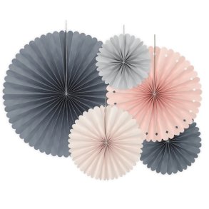 Rosetter/ 5 Stk. Rosa Mix