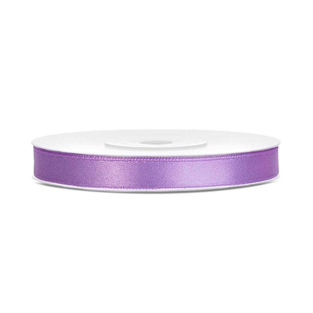Satinb�nd Lys Lilla 6 mm / 25 m.
