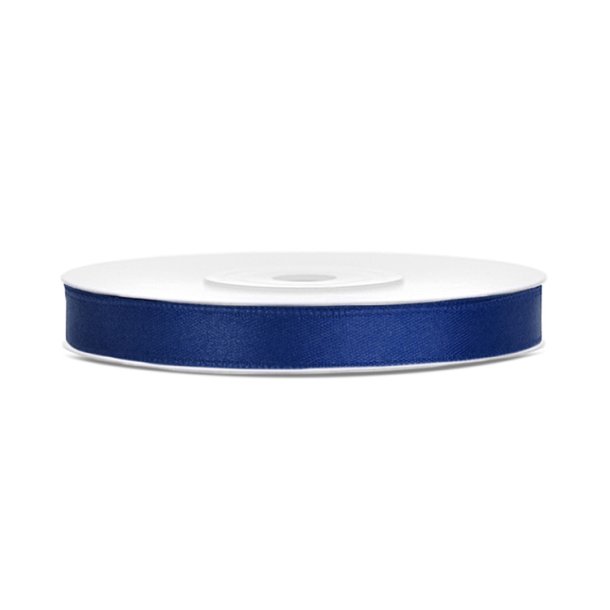 Satinb�nd Navy Bl� 6 mm / 25 m.