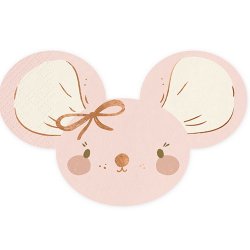 Servietter Lyserd Mus/ 20 Stk. 