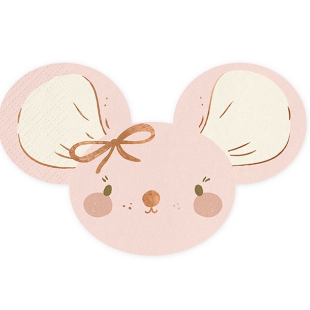 Servietter Lyserd Mus/ 20 Stk. 