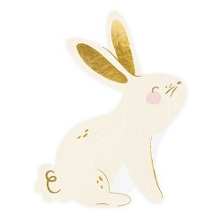  Servietter Hare M. Guld/ 20 Stk. 