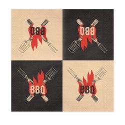 Servietter "BBQ" 33 x 33 cm. / 20 stk.