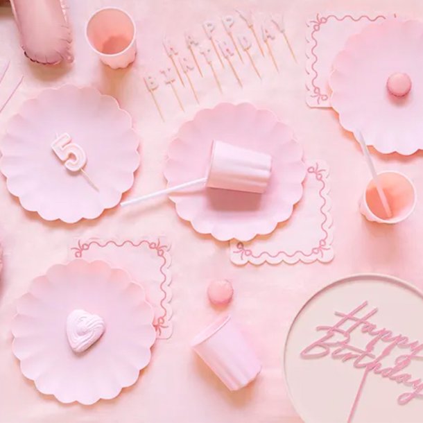 Servietter M. Kontrastbort. / Lyserd