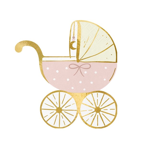 Servietter Lyserd Barnevogn/ 20 Stk.