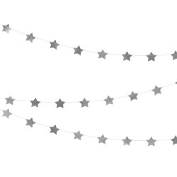Slv Stjerne Guirlande 3,6 M.